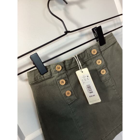 NWT copper key girls size 4 olive green fall mini skirt - Picture 3 of 9